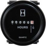 Dc 6v � 80v jauge de compteur horaire � quartz ronde minuterie m�canique pour tracteur de pelouse g�n�rateur ...