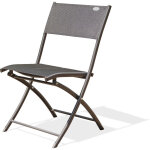 Dcb garden - c43 - chaise de jardin pliante en aluminium et toile plastifiee