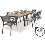 Stockholm - ensemble repas de jardin 12 places en c�ramique sur verre dcb garden