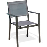 Dcb garden - tolede - fauteuil de jardin empilable alu et toile plastifiéee Dcb garden - tolede - fauteuil de jardin empilable alu et toile plastifiéee