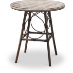 Dcb garden - ushuaia - table de jardin ronde en aluminium