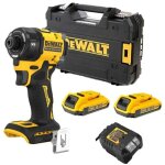 Dcf870d2t - qw visseuse  chocs hydraulique xr 18v 1 / 4? brushless 2 x 2, 0ah batteries + chargeur en ...