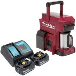Dcm 501 sg2ar cafetière sans fil 12 v maxi / 18 v rouge + 2x batterie 6, 0 ah + chargeur - makita Dcm 501 sg2ar cafetière sans fil 12 v maxi / 18 v rouge + 2x batterie 6, 0 ah + chargeur - makita