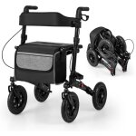 Deambulateur pliable et leger avec pneus a air aluminium capacite de charge de 140 kg