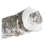 Tuyau isol� pour ventilation 100 mm x 10 m ? circulation d'air optimis�e ? compatible syst�mes de chauffage ...