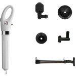 Dbouchage wc, dbouchage  air comprim, pompe haute pression avec 4 ventouses et gonfleur pour nettoyer ...