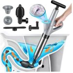 D�boucheur canalisation pro - 3 adaptateurs inclus - d�boucheur � pompe - evier - toilette - baignoire ...