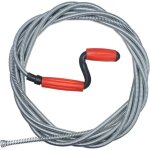 Deboucheur canalisation professionnel, 5m x 9mm spirale d�boucheur wc avec manivelle, sonde de debouchage ...