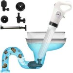 D�boucheur de toilettes, nettoyeur de vidange, puissant pulv�risateur de vidange d'air �lectrique, pompe ...