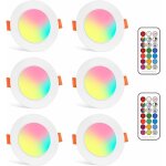 Debuns - spots encastrables ampoule rgb couleur changement lampe blanc chaud 2700k de plafond du jour ...