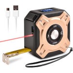 D�cam�tre laser 40m professionnel avec ruban m�tallique 5m int�gr�, mesure distance surface volume, bo�tier ...