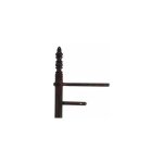 Decayeux - fiche � tourillons fer rouill� cir� - entraxe goujon : 192 - entraxe lacets : 256 - hauteur ...