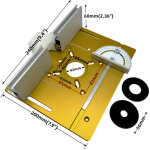 Decdeal ensemble de 3 plaques d'insertion de table de routeur en alliage d'aluminium, planche � rabat ...