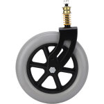 Decdeal ensemble de roulettes pour fauteuil roulant, moyeu avant universel en pu, roue d'amortisseur ...