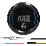 Decdeal - jauge num�rique de temp�rature des gaz d'�chappement de 52mm, compteur de temp�rature ext de ...