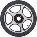 Decdeal roue de fauteuil roulant �lectrique de 16 pouces, moyeu antid�rapant en acier alli�, roulette ...