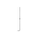 Deco fer forge - barreau lisse �querre de rampe int�gr�e avec boule au centre - hauteur 1200mm �14mm ...