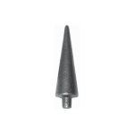 Deco fer forge ? pointe de lance c�ne 100mm ? fer forg� brut � souder ? tige �12mm pour tube creux ? ...