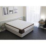 Matelas hybride royal lux 140 x 190 cm ressorts ensach�s et