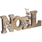 Dco  poser noel lettres en bois avec flocons blancs l 30 cm - feeric christmas