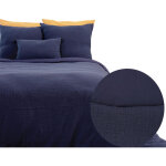 Côté déco - parure de couette 260x240 fabrik gaze de coton marine Côté déco - parure de couette 260x240 fabrik gaze de coton marine