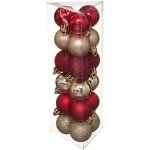 Dco de sapin lot de 18 boules de nol d 3 cm - rouge et or - feeric christmas