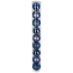 Dco de sapin lot de 9 boules de nol d 6 cm - bleu nuit - feeric christmas