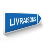 Panneau de signalisation pour parking  livraisons droite - 48 x 10 cm
