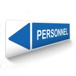 Panneau de signalisation pour parking  personnel gauche - 48 x 10 cm