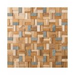 Decoon - parement bois mix stone 0, 96 m2 teck & pierre naturelle Decoon - parement bois mix stone 0, 96 m2 teck & pierre naturelle
