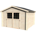 D�cor et jardin - abri de jardin bois flovene 326x326 cm - surface utile : 9 m� - �paisseur : 28 mm - ...