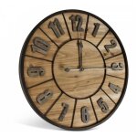 Decoration d ? autrefois - grande horloge ancienne - bois - m�tal - marron - d�coration d'autrefois