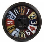 Decoration d ? autrefois - grande horloge ancienne murale antiquités - métal - multicolore - décoration ... Decoration d ? autrefois - grande horloge ancienne murale antiquités - métal - multicolore - décoration ...