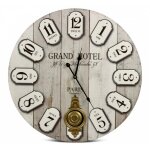 Decoration d ? autrefois - horloge ancienne balancier grand hôtel montmartre - bois - gris - décoration ... Decoration d ? autrefois - horloge ancienne balancier grand hôtel montmartre - bois - gris - décoration ...