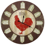 Decoration d ? autrefois - horloge ancienne murale bistrot le coq - bois - marron - décoration d'autrefois ... Decoration d ? autrefois - horloge ancienne murale bistrot le coq - bois - marron - décoration d'autrefois ...