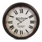 Decoration d ? autrefois - horloge ancienne murale chef le normand - mtal - blanc - dcoration d'autrefois ...