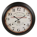 Decoration d ? autrefois - horloge ancienne murale l'ecole de cuisine de st hubert - m�tal - blanc - ...