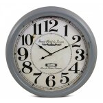 Decoration d ? autrefois - horloge ancienne murale grand h�tel du louvre - m�tal - gris - d�coration ...