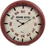 Decoration d ? autrefois - horloge ancienne murale grand htel - mtal - rouge - bordeaux - dcoration ...