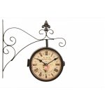 Decoration d ? autrefois - horloge de gare ancienne double face au bon march - fer forg - blanc - dcoration ...
