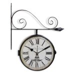 Decoration d ? autrefois - horloge de gare ancienne double face caf de la gare tour eiffel forge - fer ...