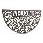 Decoration d ? autrefois - paillasson demi lune fonte - fonte - marron - d�coration d'autrefois