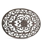 Decoration d ? autrefois - paillasson lune fonte - fonte - marron - d�coration d'autrefois