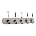 Decoration d ? autrefois - patre portemanteau 10 accroches - bois - blanc - dcoration d'autrefois
