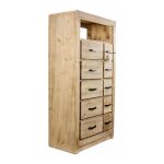 Semainier chiffonnier 10 tiroirs naturel - bois - naturel - dcoration d'autrefois
