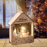 Feiyue - décorations d'intérieur de noël, cabane du père noël, maison lumineuse en bois, ornements de ... Feiyue - décorations d'intérieur de noël, cabane du père noël, maison lumineuse en bois, ornements de ...