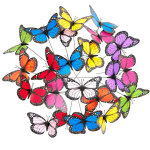 Décoration de jardin papillon, lot de 36, jardinière, piquets pour plantes, déco extérieur, métal, pvc, ... Décoration de jardin papillon, lot de 36, jardinière, piquets pour plantes, déco extérieur, métal, pvc, ...
