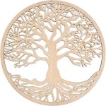 D�coration murale arbre de vie en bois arbre de vie art mural cadeau de pendaison de cr�maill�re d�coration ...