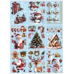 D�corations de no�l, autocollants pour vitres de no�l, double face, r�utilisables, mignons, pour les ...