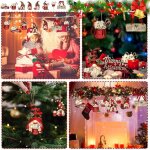 D�coration no�l en bois - 24 pi�ces pour sapin, ornements et suspensions